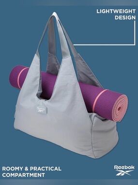 NWT Reebok Tote Bag Mint Grn Duffel Yoga Mat School Carry On Gym Large Capacity